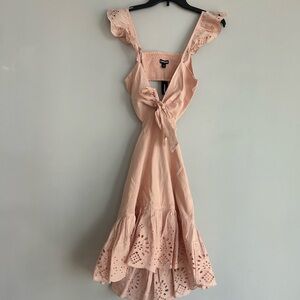 Express Pink Eyelet Dress